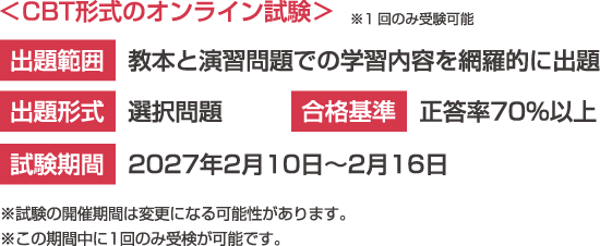 CBT形式のオンライン試験